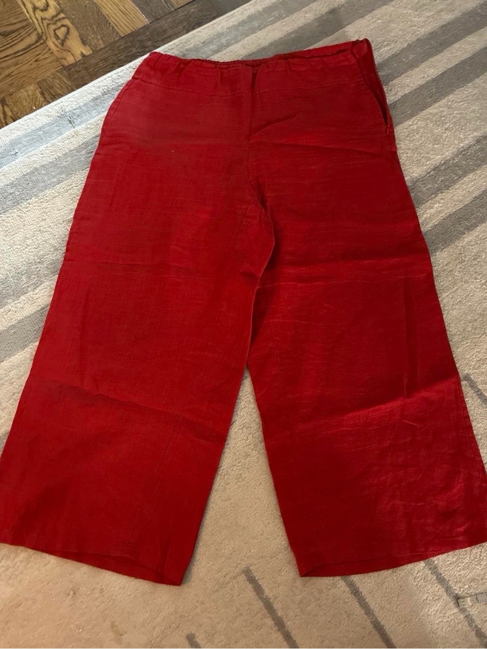 Eileen Fisher Petite Red Linen Top